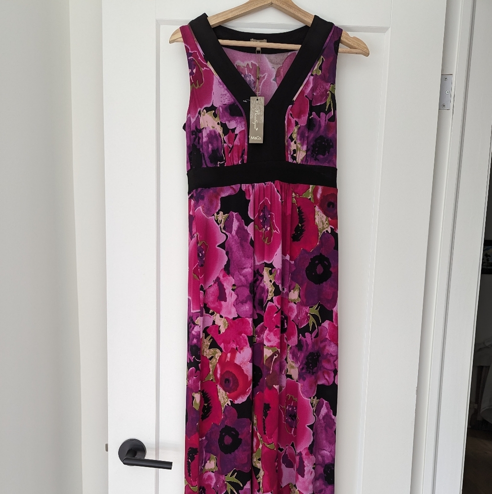 Pink and Purple Floral Maxi Dress